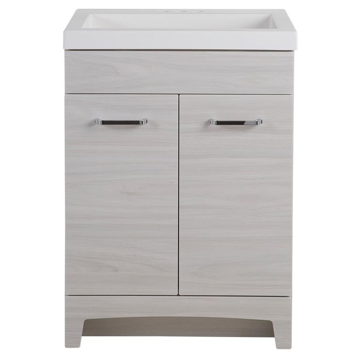 Stancliff 31 in. W x 19 in. D Bathroom Vanity in Elm Sky with Cultured Marble Vanity Top in White with White Sink