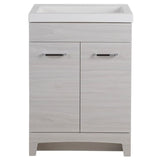 Stancliff 31 in. W x 19 in. D Bathroom Vanity in Elm Sky with Cultured Marble Vanity Top in White with White Sink
