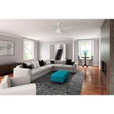 Hunter Dempsey 60-in Fresh White LED Indoor Ceiling Fan with Remote (4-Blade)