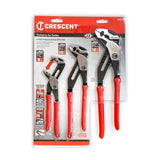 Crescent Z2 K9 Straight Jaw Tongue and Groove Plier Set with Dipped Grips (3-Piece)