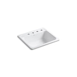 Mayfield White Cast Iron 25 in. 4-Hole Single Bowl Drop-in Kitchen Sink - Super Arbor