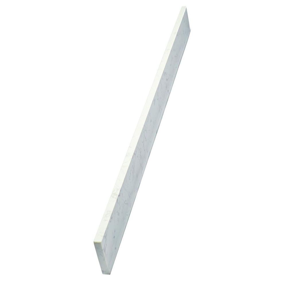 37 in. W Engineered Marble Single Vanity Top in Vanilla Sky with White Sink - Super Arbor