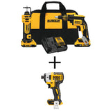 20-Volt MAX XR Li-Ion Cordless Screwgun/Cutout Tool Combo Kit (2-Tool) w/Bonus Bare 20V Cordless 1/4 in. Impact Driver - Super Arbor