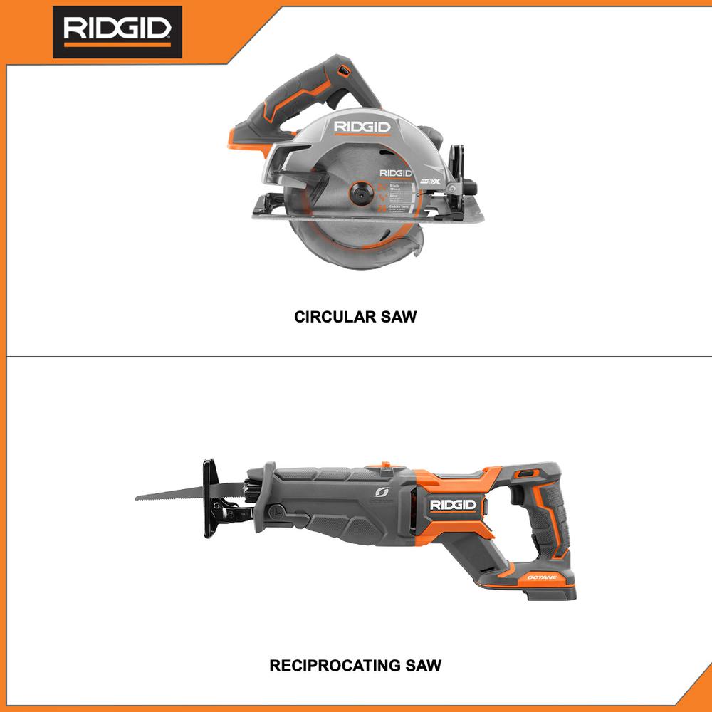 18-Volt Cordless 2-Tool Combo Kit with Brushless Circular Saw and OCTANE Brushless Reciprocating Saw (ToolsOnly) - Super Arbor