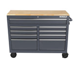 Kobalt 46.1-in L x 37.2-in H 9-Drawers Rolling Gray Wood Work Bench