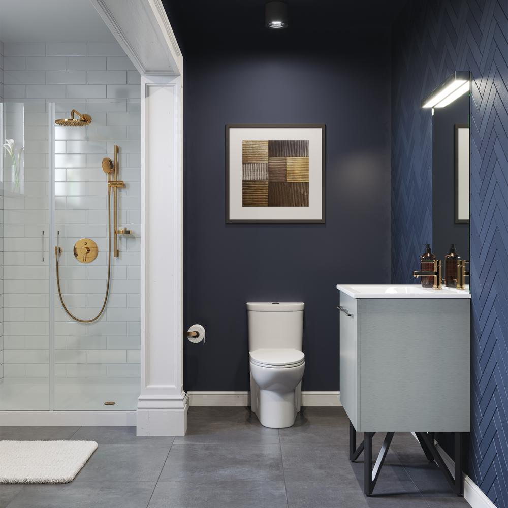 Sublime 1-Piece 0.8/1.28 GPF Dual Flush Elongated Toilet in White - Super Arbor