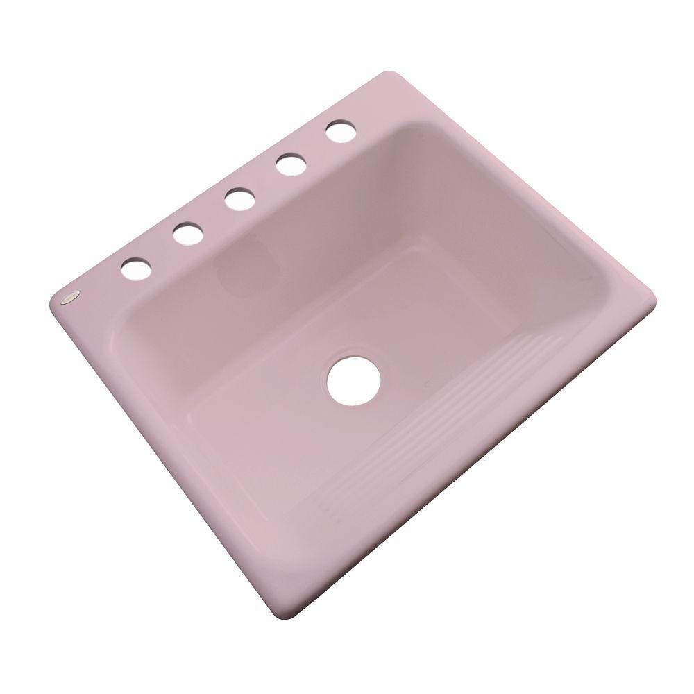 Kensington Drop-In Acrylic 25 in. 5-Hole Single Bowl Utility Sink in White - Super Arbor