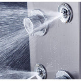 55 in. 6-Jet Shower Panel System with LED Rainfall Waterfall Shower Head Handshower and Tub Spout in Brushed Nickel