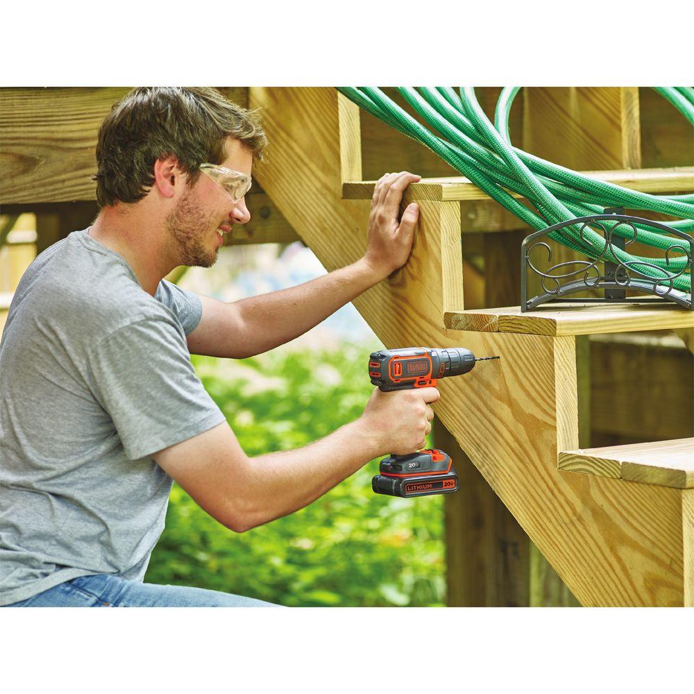 20-Volt MAX Lithium-Ion Cordless 3/8 in. Drill/Driver with Battery 1.5Ah and Charger - Super Arbor