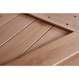 32 in. x 84 in. Ready-to-Assemble British Brace Hardwood Interior Sliding Barn Door Slab with Hardware Kit - Super Arbor