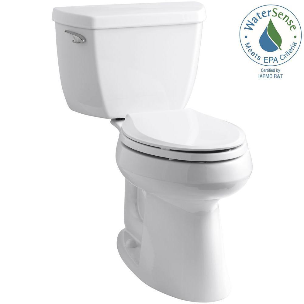 Highline Classic Comfort Height 10 in. Rough-In 2-Piece 1.28 GPF Single Flush Elongated Toilet in White - Super Arbor