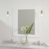 Aberdeen 33 in. W x 36 in. H Wall Mirror in White