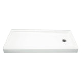 Ensemble 30 in. x 60 in. Single Threshold Right-Hand Shower Base in White - Super Arbor