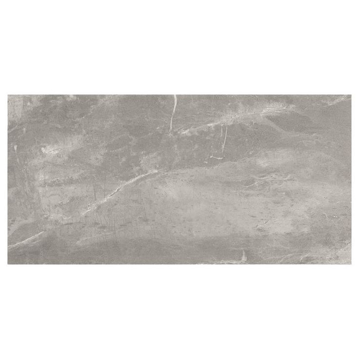 Mohawk ForeverStyle Gray Marble 12-in x 24-in Lappato Porcelain Marble Look Floor Tile