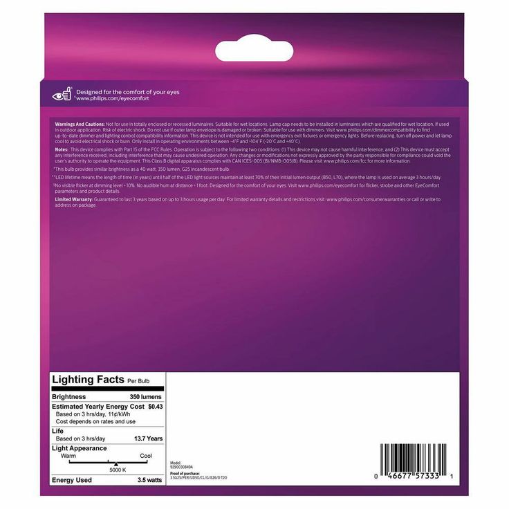 Philips 40-Watt Equivalent Daylight G25 Dimmable LED Light Bulb (2-Pack)