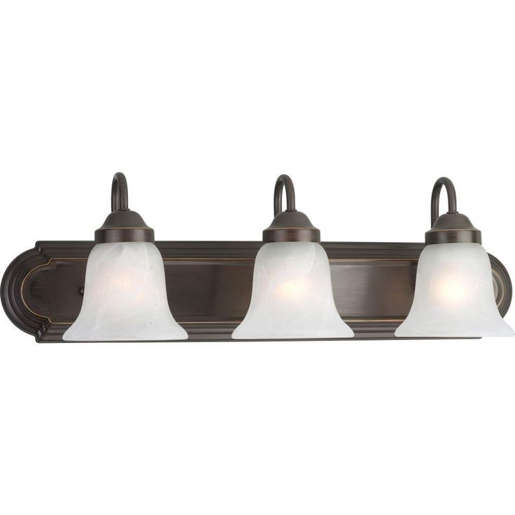 24 in. 3-Light Brushed Nickel Bathroom Vanity Light with Glass Shades