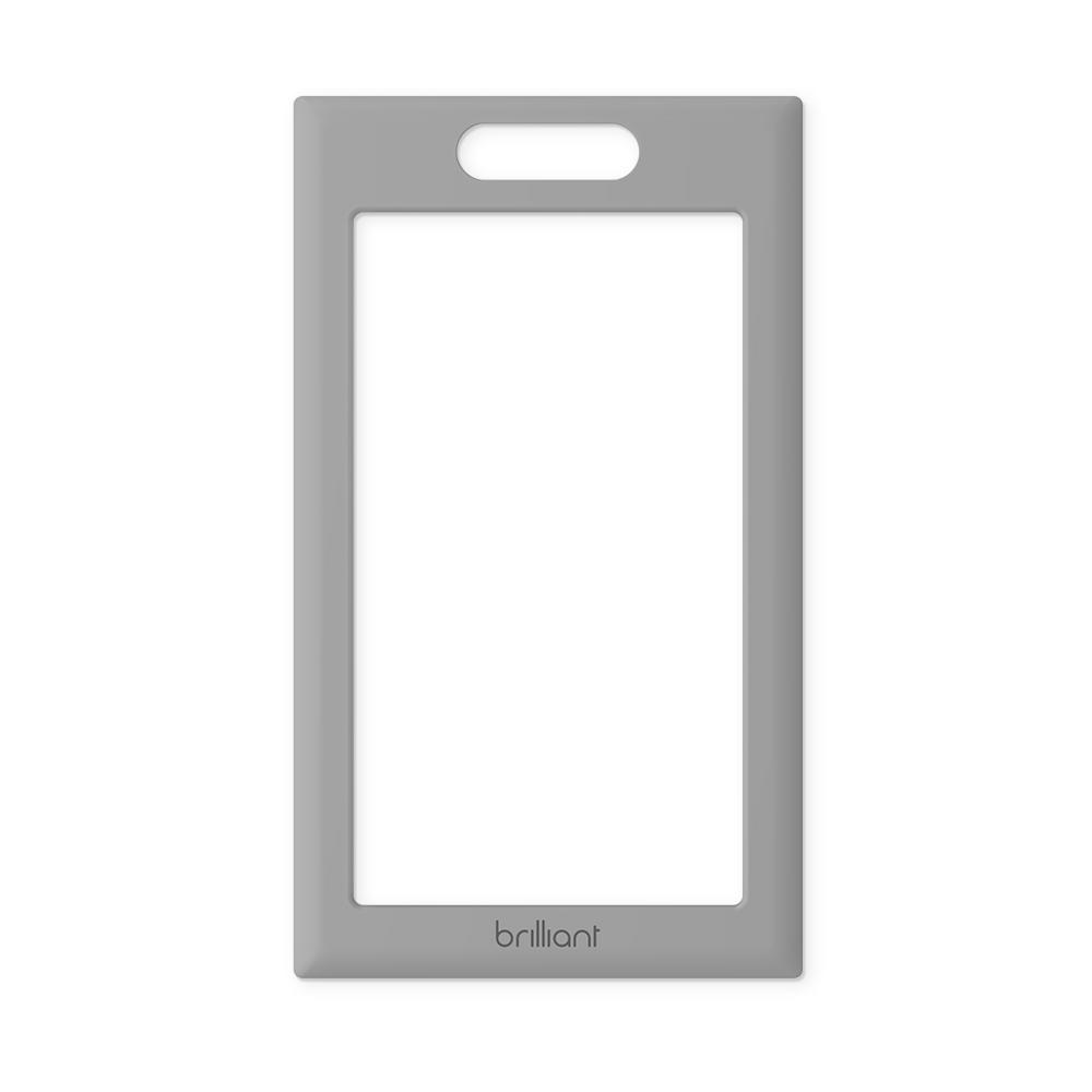 Smart Home Control 1-Switch Panel Snap-On Frame in Gray - Super Arbor
