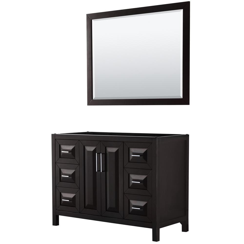 Daria 47 in. Single Bathroom Vanity Cabinet Only with 46 in. Mirror in White - Super Arbor