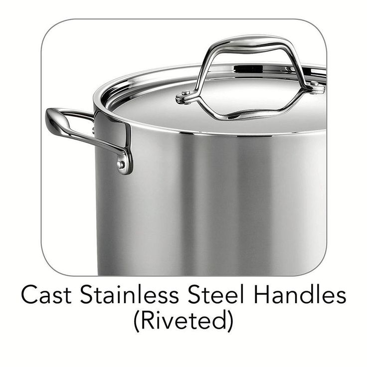 Gourmet Tri-Ply Clad 8 qt. Stainless Steel Stock Pot with Lid