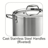 Gourmet Tri-Ply Clad 8 qt. Stainless Steel Stock Pot with Lid