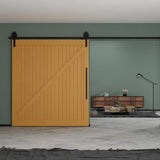 22 in. Steel Black Powered Ladder Sliding Barn Door Handle - Super Arbor
