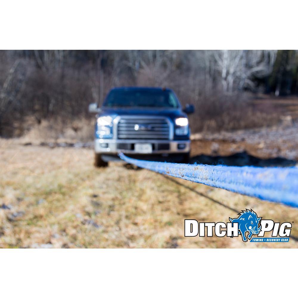 DITCH PIG 7/8 in. x 30 ft. 24700 lbs. Breaking Strength Kinetic Energy Vehicle Recovery Rope - Super Arbor