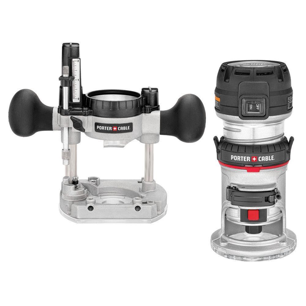 1-1/4 HP Compact Router with Plunge Base and Bag - Super Arbor