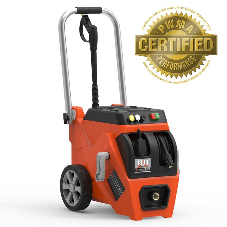 YARD FORCE 1800 PSI 1.2 GPM Electric Pressure Washer with Live Hose Reel and Turbo Nozzle