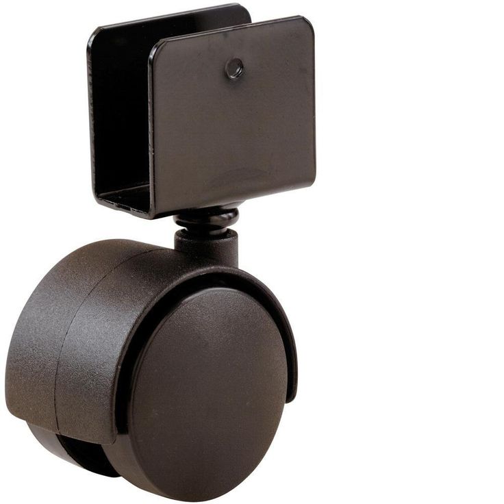 1-5/8 in. Plastic Twin Wheel U-Bracket Caster with 40 lb. Load Rating (2 per Pack)