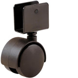 1-5/8 in. Plastic Twin Wheel U-Bracket Caster with 40 lb. Load Rating (2 per Pack)