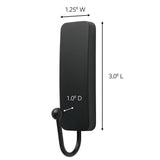 Medium Black Matte Hooks (2-Hooks and 4-Adhesive Strips) - Super Arbor