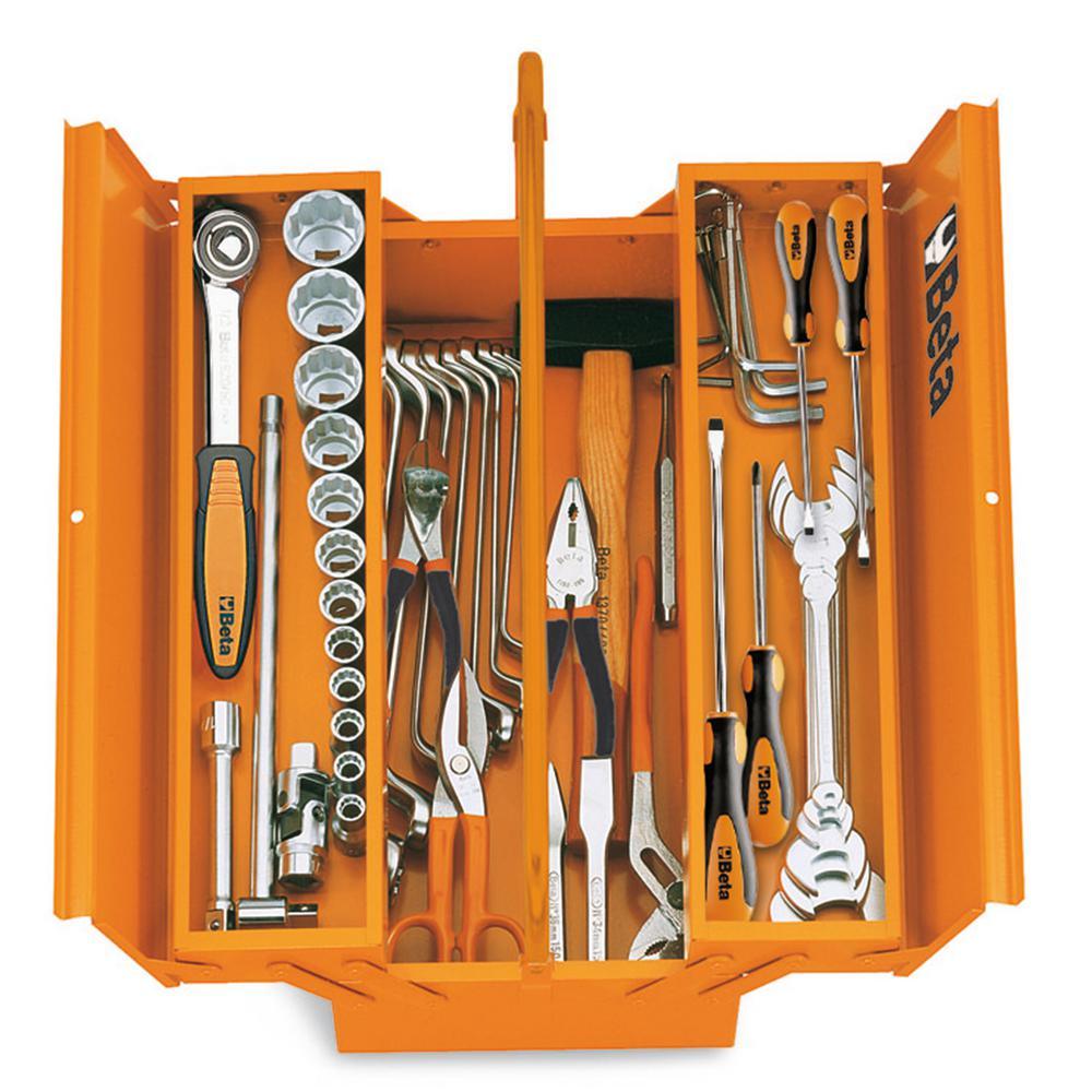 8 in. x 22 in. Cantilever Sheet Metal Tool Box in Orange - Super Arbor