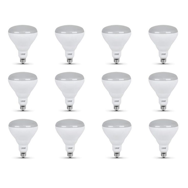 Feit Electric 65-Watt Equivalent BR40 Dimmable CEC Title 24 Compliant LED Energy Star 90+ CRI Flood Light Bulb in Soft White (12-Pack)