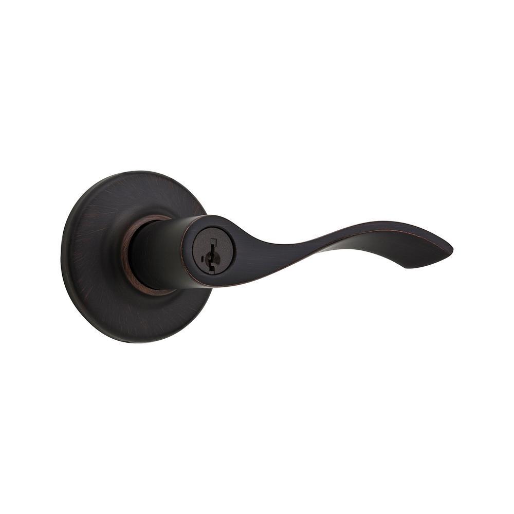 Balboa Bronze Venetian Exterior Entry Door Lever featuring SmartKey Security - Super Arbor