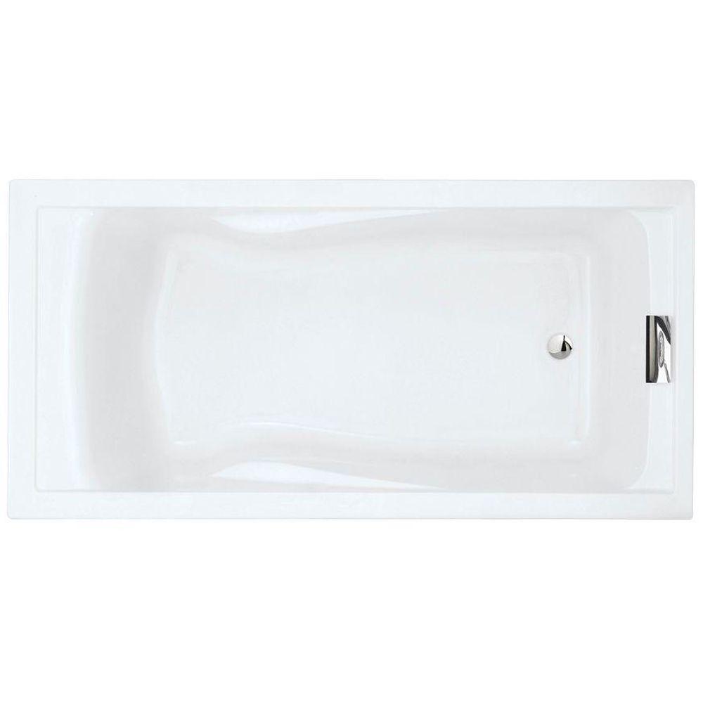 Evolution 72 in. x 36 in. Acrylic Reversible Drain Bathtub in White - Super Arbor