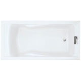 Evolution 72 in. x 36 in. Acrylic Reversible Drain Bathtub in White - Super Arbor