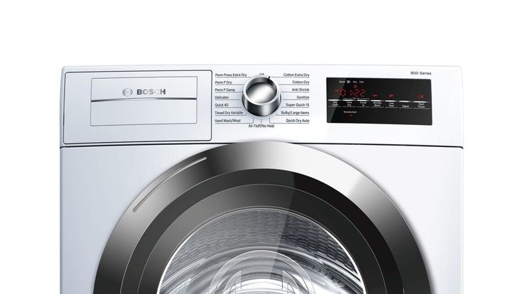Bosch 800 4-cu ft Stackable Ventless Electric Dryer (White/Chrome) ENERGY STAR