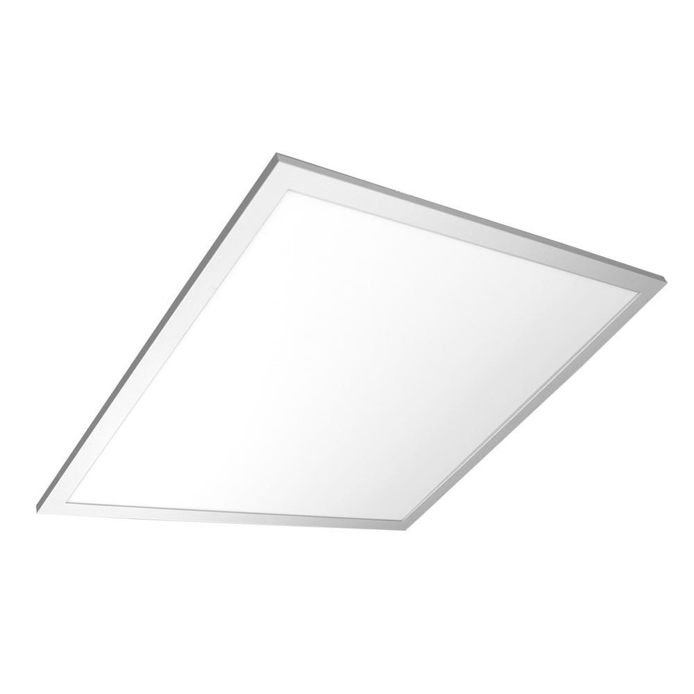 2 ft. x 2 ft. 28-Watt Powder Coated Flat Panel Integrated LED Troffer (4000K) - Super Arbor