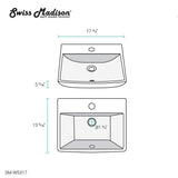 Swiss Madison Sublime Compact Ceramic Wall Hung Sink in White