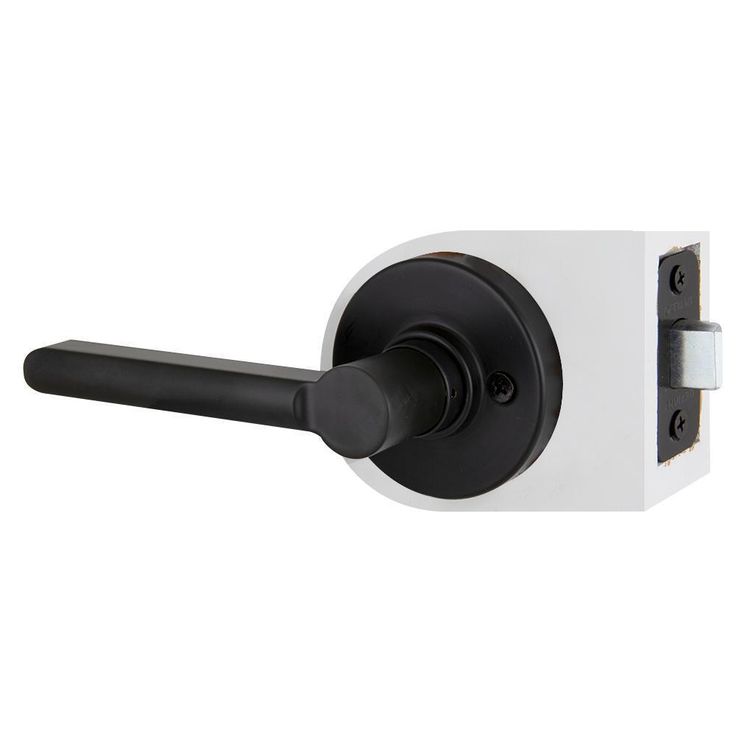 Tonbridge Matte Black Hall and Closet Door Lever with Round Rose (4-Pack)