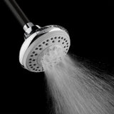 3-Spray 4 in. Single Wall Mount Fixed Adjustable Shower Head in Chrome - Super Arbor