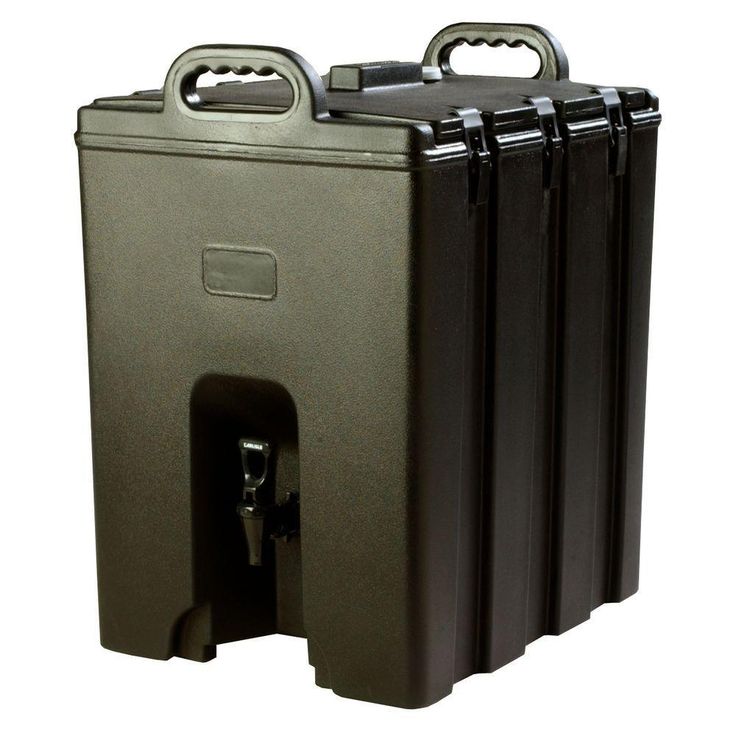 Insulated 10 gal. Beverage Server with Nylon Latch in Black