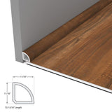 CALI Sunset Koa 0.7-in T x 0.7-in W x 72.8-in L Vinyl Quarter Round