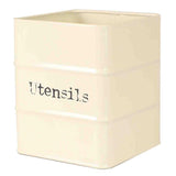 Ivory Tin Utensil Holder