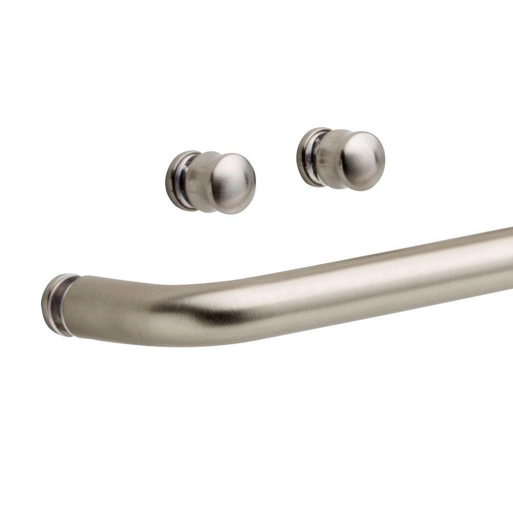 Simplicity 60 in. x 58-1/8 in. Semi-Frameless Traditional Sliding Bathtub Door in Nickel with Mozaic Glass - Super Arbor