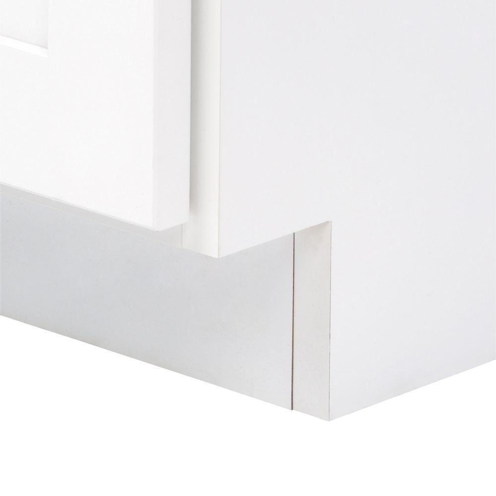 Shaker 60 in. W x 21 in. D x 34.5 in. H Vanity for Double Basins Cabinet Only in Satin White - Super Arbor
