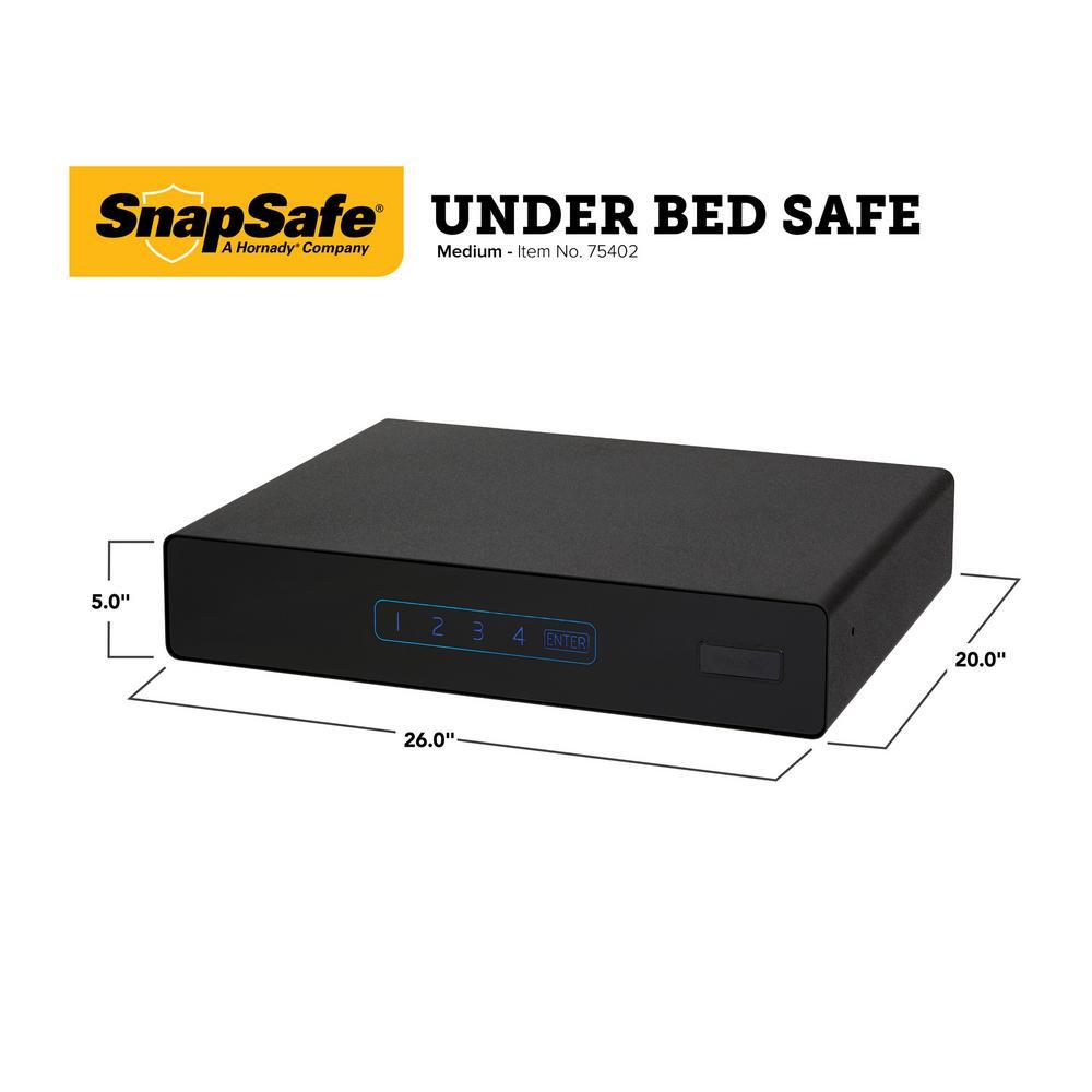 0.6807 cu. ft. 26 in. W x 5 in. H x 20 in. D Medium Under Bed Safe with Digital Lock