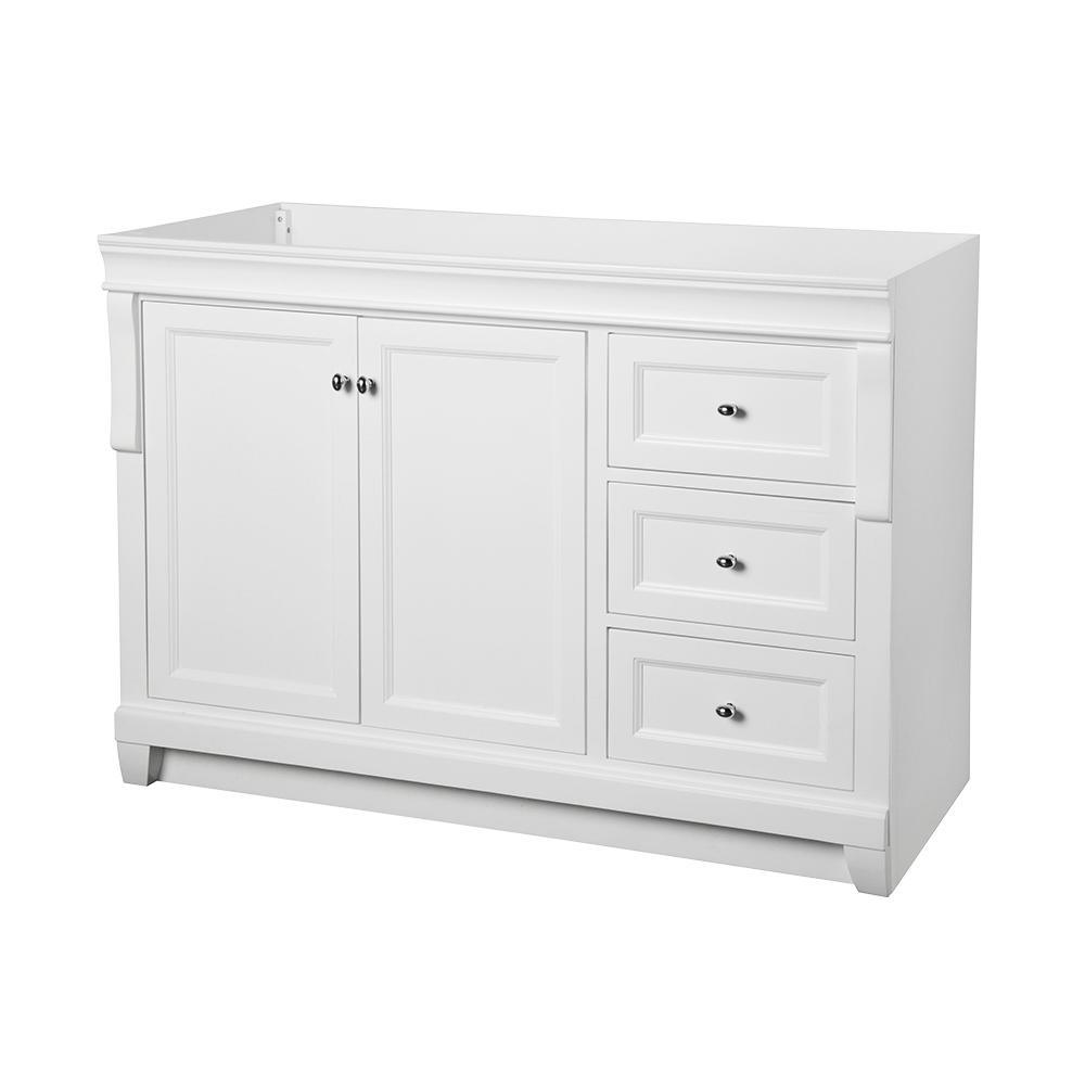 Naples 30 in. W Bath Vanity Cabinet Only in Distressed Grey with Right Hand Drawers - Super Arbor