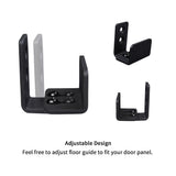 1.43 in. Black Steel U Shape Heavy-Duty Sliding Barn Door Floor Guide Hardware (Model 4) - Super Arbor