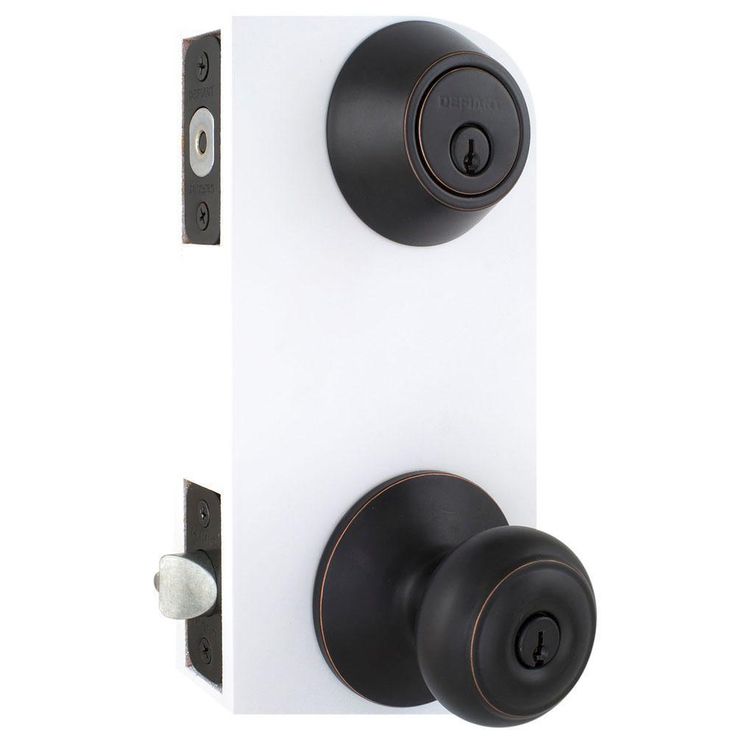 Hartford Aged Bronze Entry Knob and Single Cylinder Deadbolt Combo Pack